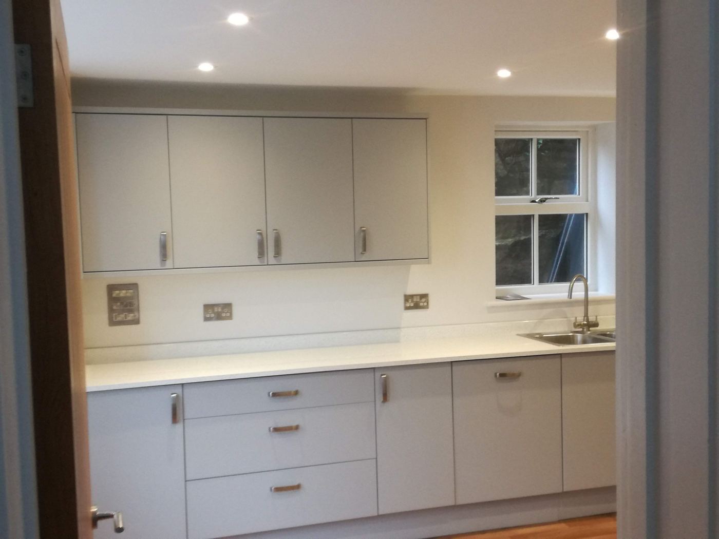 New build kitchen with downlights