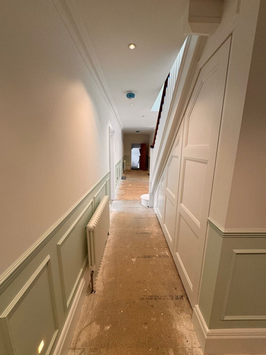Panelled hallway and staircase