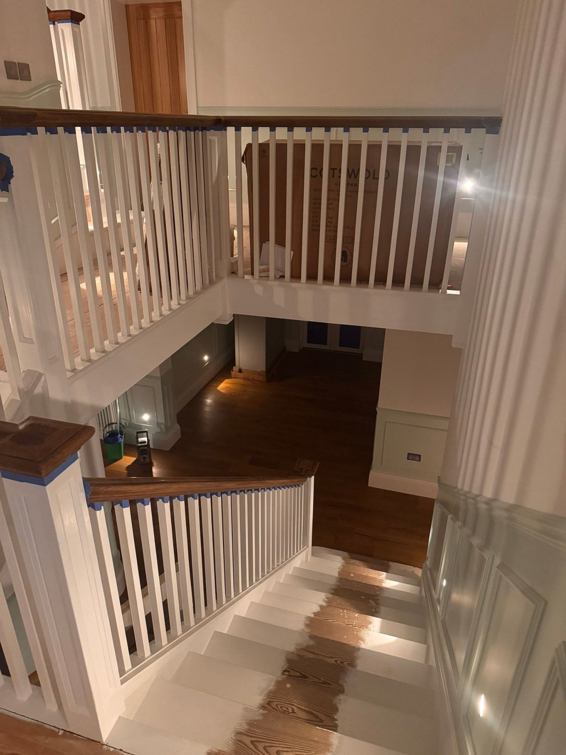 Staircase and landing from above