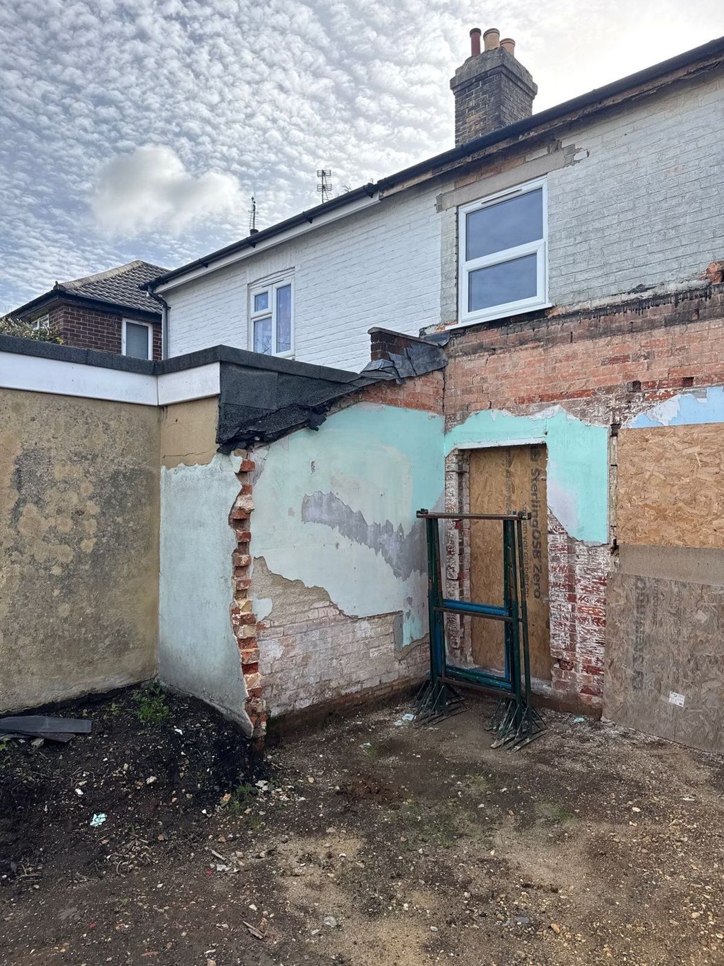 Rear of the house before work started