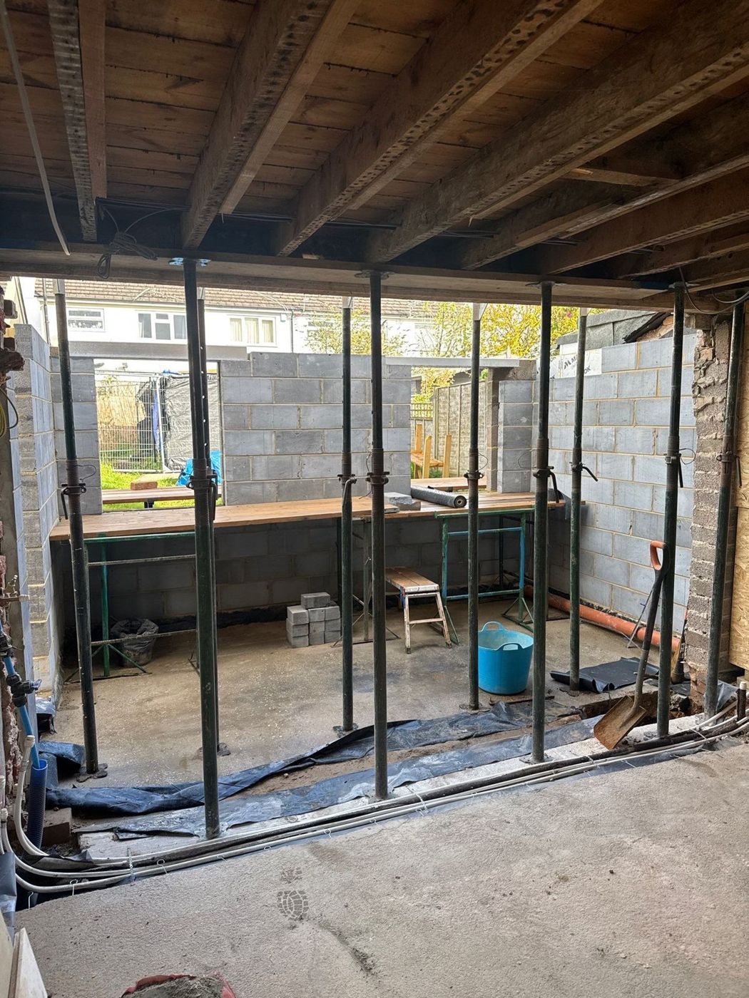 New rear extension framed out ready for fit-out